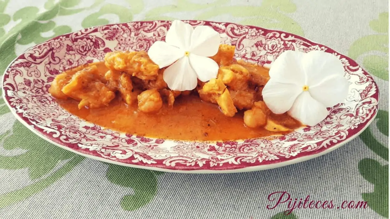 Receta de pollo en pepitoria