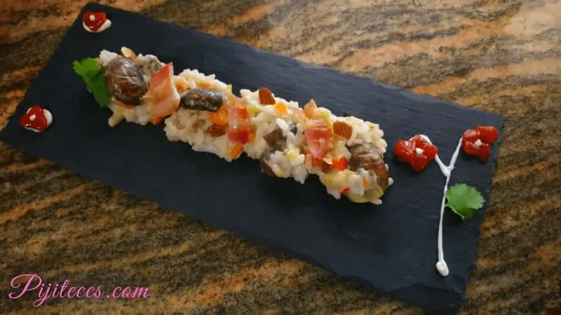 Risotto de champiñones Portobello