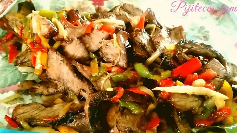 Relleno de fajitas con llana de ternera