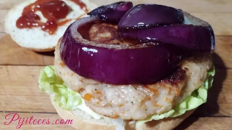Hamburguesa con gambas y surimi