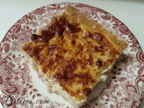 Quiche cebolla y panceta