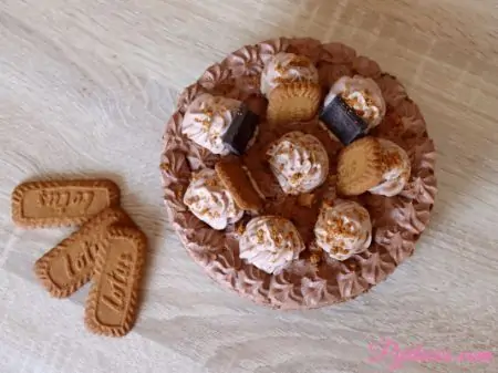 Tarta de galletas de Lotus y chocolate