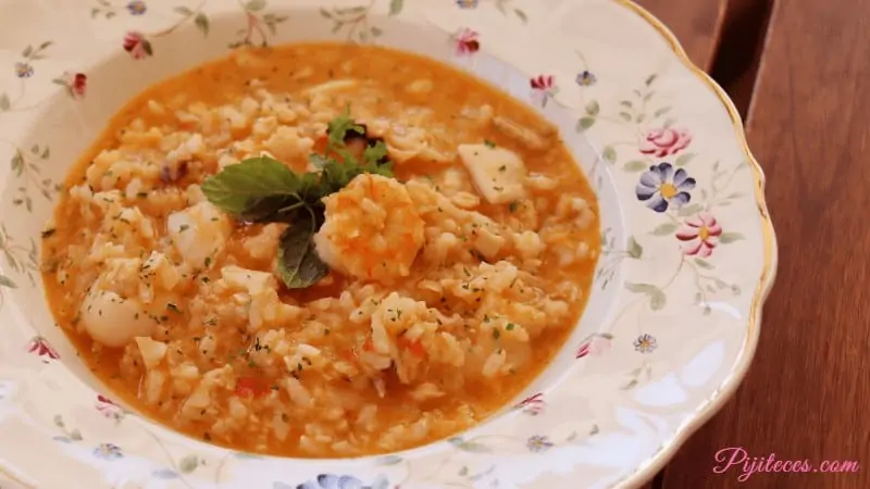 Arroz caldoso de marisco
