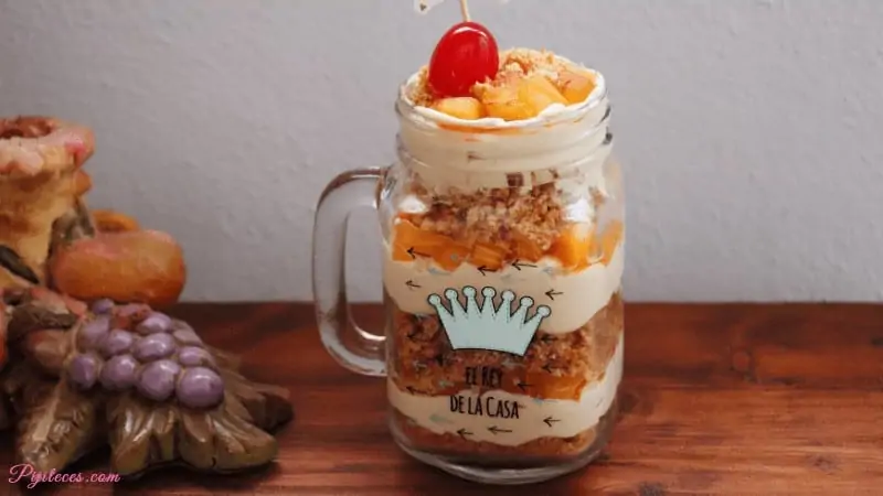 Triffle de caqui y crema