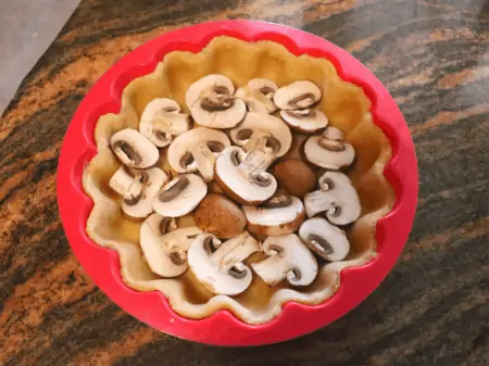 Tartaleta con champiñones