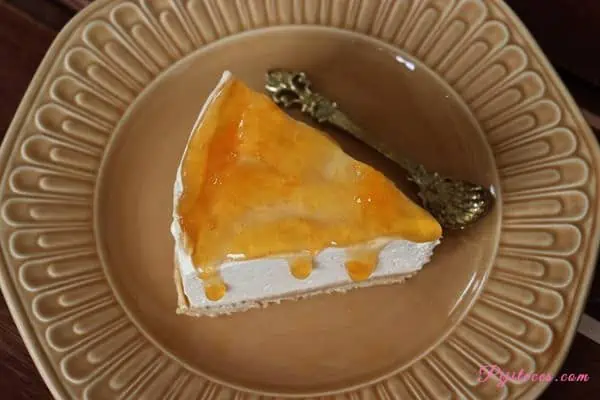 Tarta de queso con dulce de leche