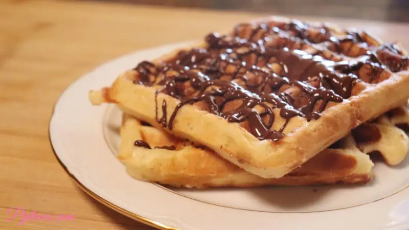 Gofres con chocolate